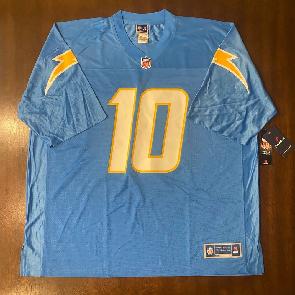 Men's 3XL Fanatics NFL Pro Line Los Angeles Chargers #10 Justin Herbert Jersey